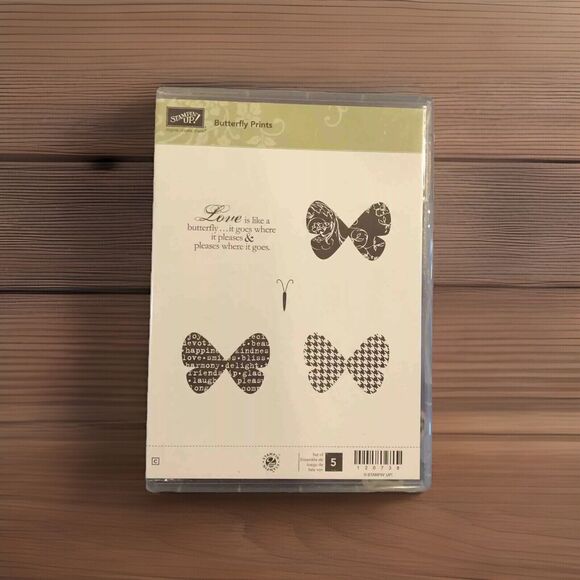 Stampin’ Up Butterfly Prints Cling Mount Stamp Set Love Nature Smiles Bliss Joy - Picture 1 of 3